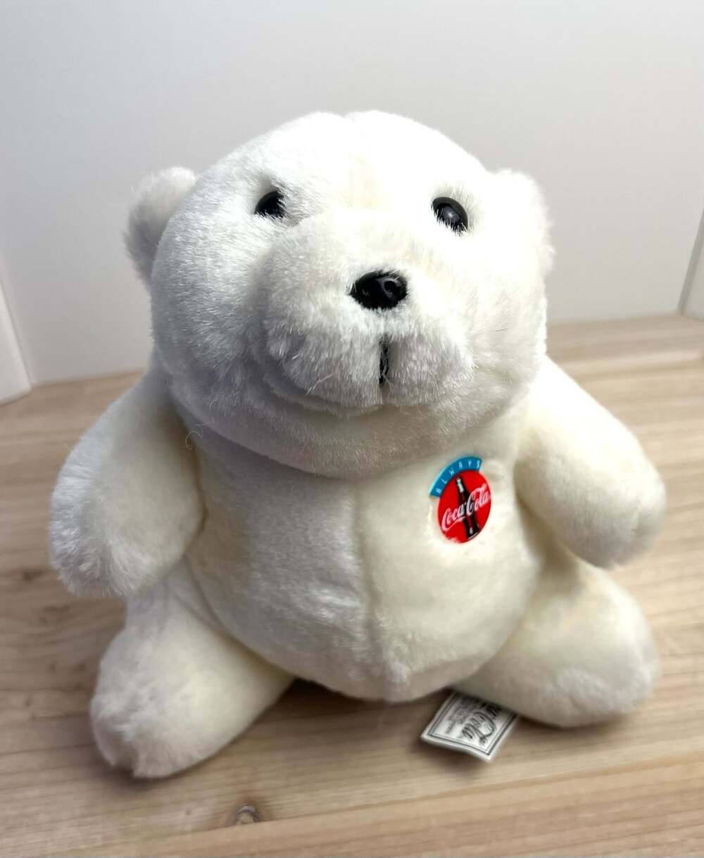 Vintage 1993 Coca-Cola Polar Bear Plush Stuffed Animal